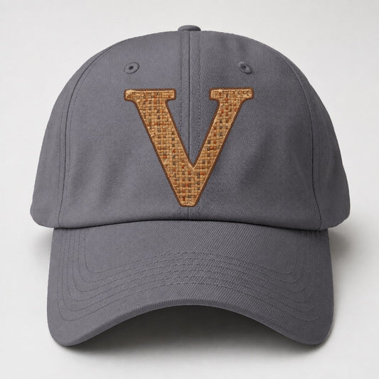 Woven Tweed V Monogram Baseball Cap – Grey