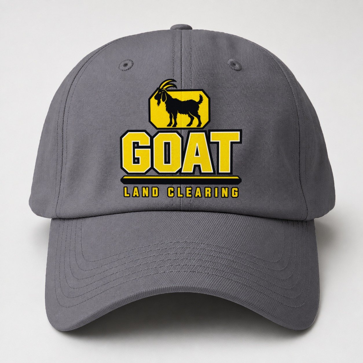 Goat Land Clearing Heavy Duty Baseball Cap – Grey