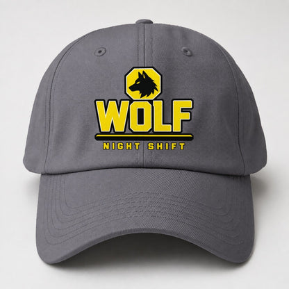 Wolf Night Shift Heavy Duty Baseball Cap – Grey