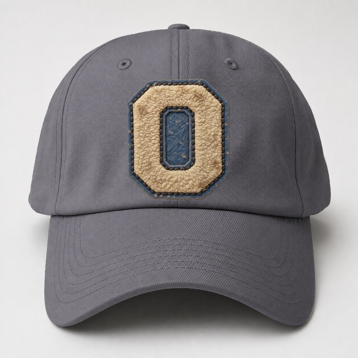 Varsity Chenille O Monogram Baseball Cap – Grey