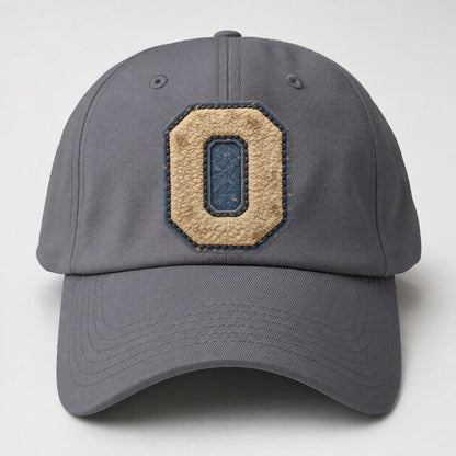 Varsity Chenille O Monogram Baseball Cap – Grey