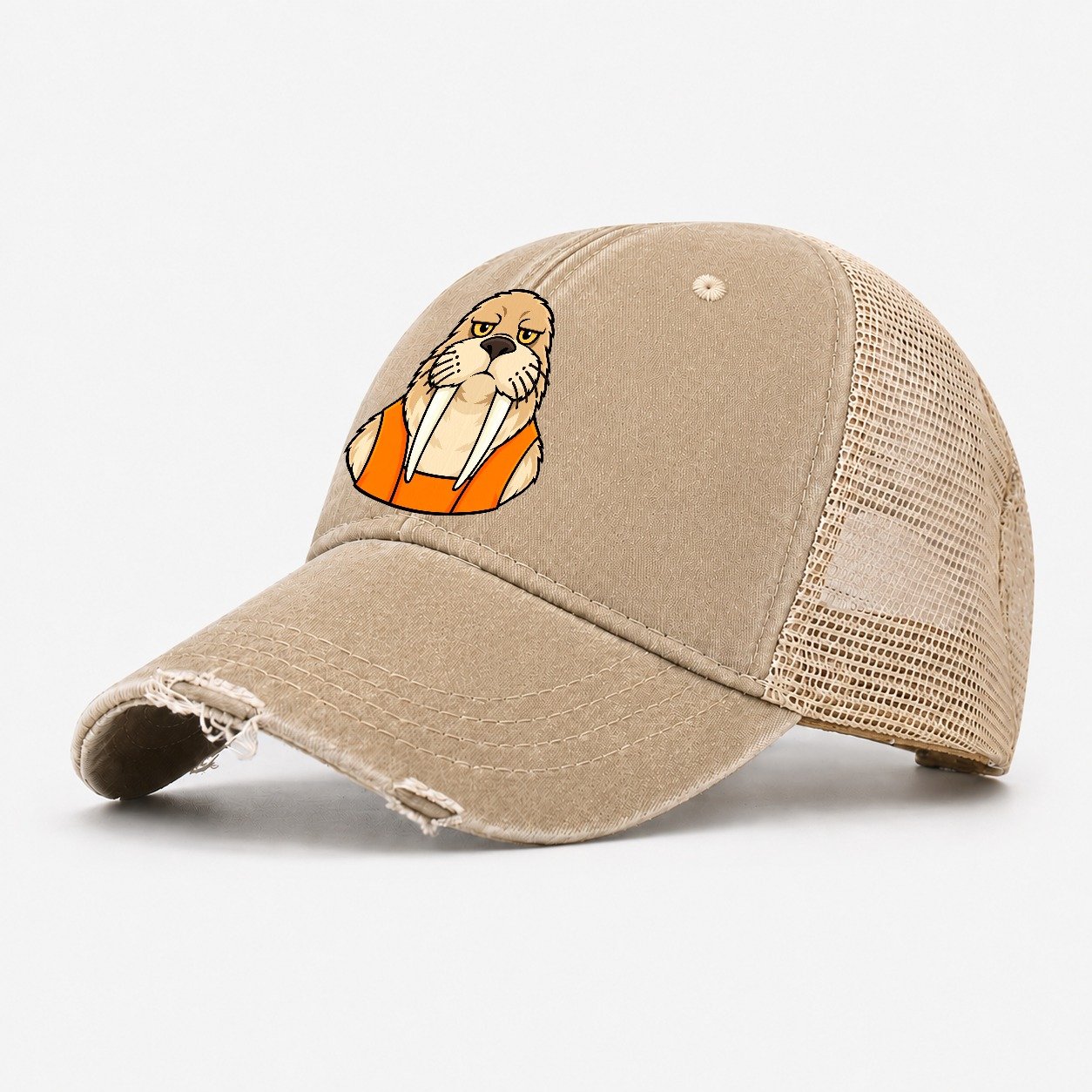 Walrus Yard Foreman Heavy Duty Washed Trucker Hat – Khaki