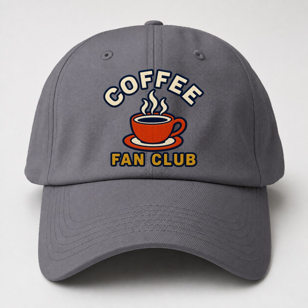 Coffee Fan Club Baseball Cap – Grey