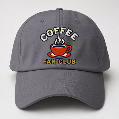 Coffee Fan Club Baseball Cap – Grey