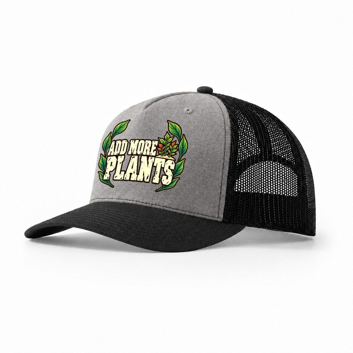Add More Plants Aquarium Keeping Trucker Hat – Grey Black