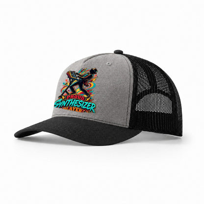 Proud Synthesizer Player Music Instruments Trucker Hat – Grey Black