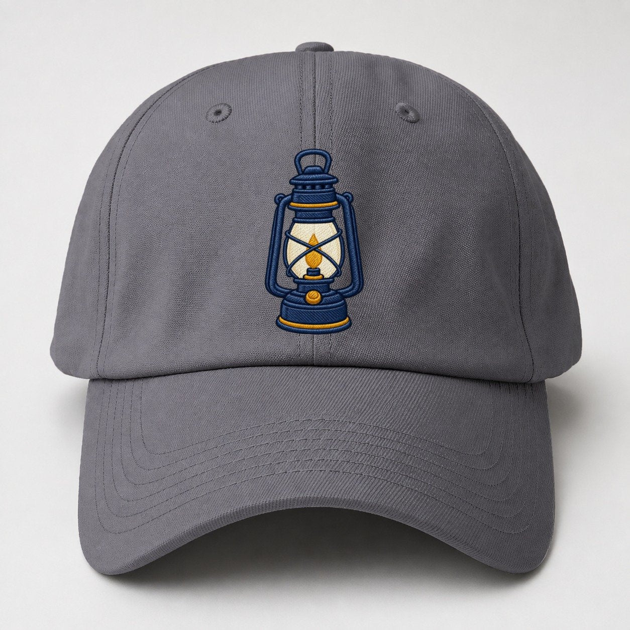 Camp Lantern Tiny Solo Marks Baseball Cap – Grey