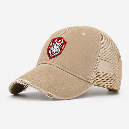 Turkey Minimal Emblem Country Logos Washed Trucker Hat – Khaki