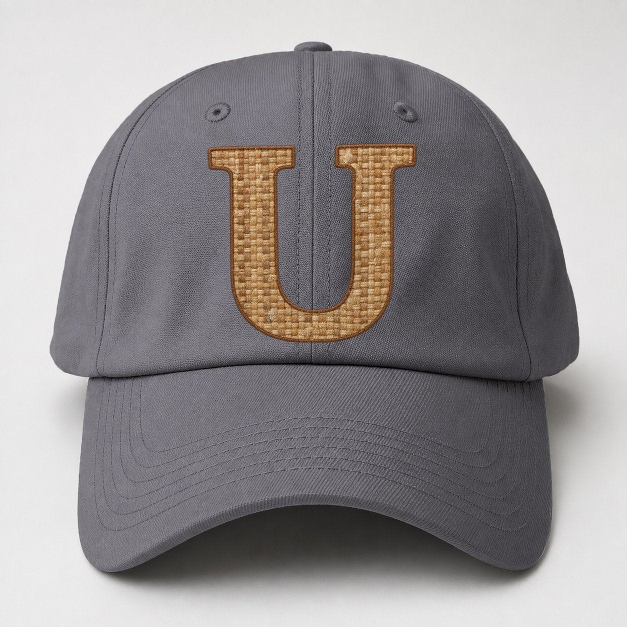 Woven Tweed U Monogram Baseball Cap – Grey