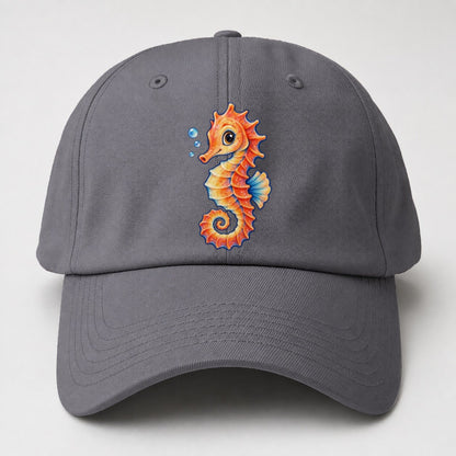 Seahorse Tail Spiral Sea Sprite Baseball Cap – Grey