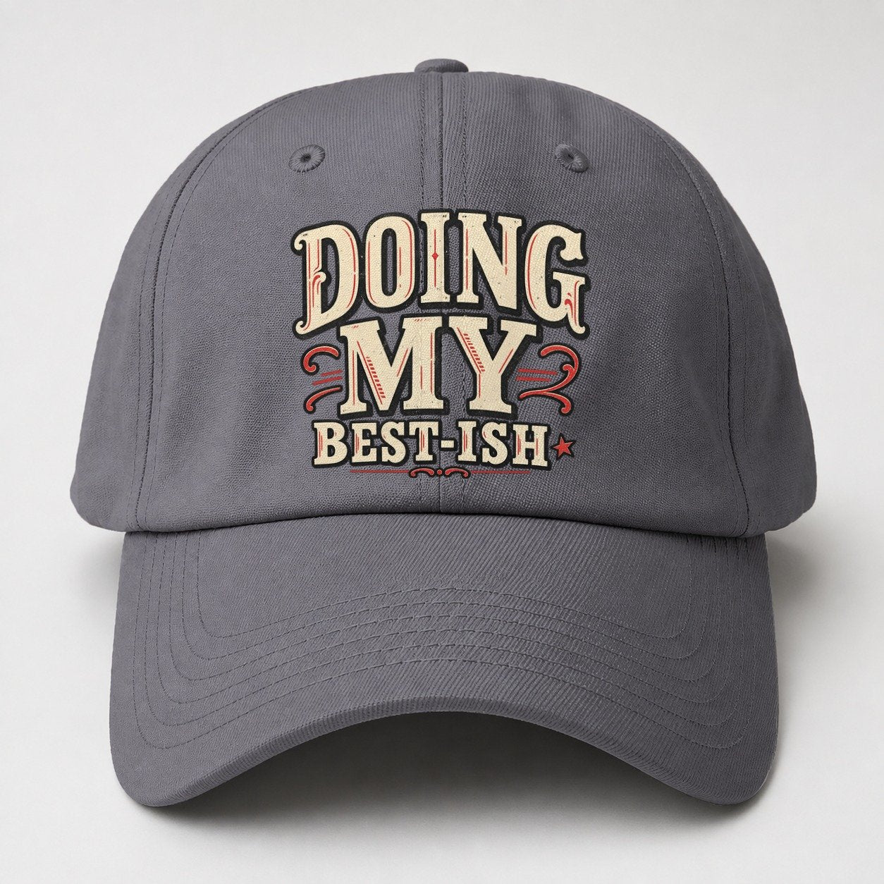 Doing My Best Ish American Wit Baseball Cap – Grey