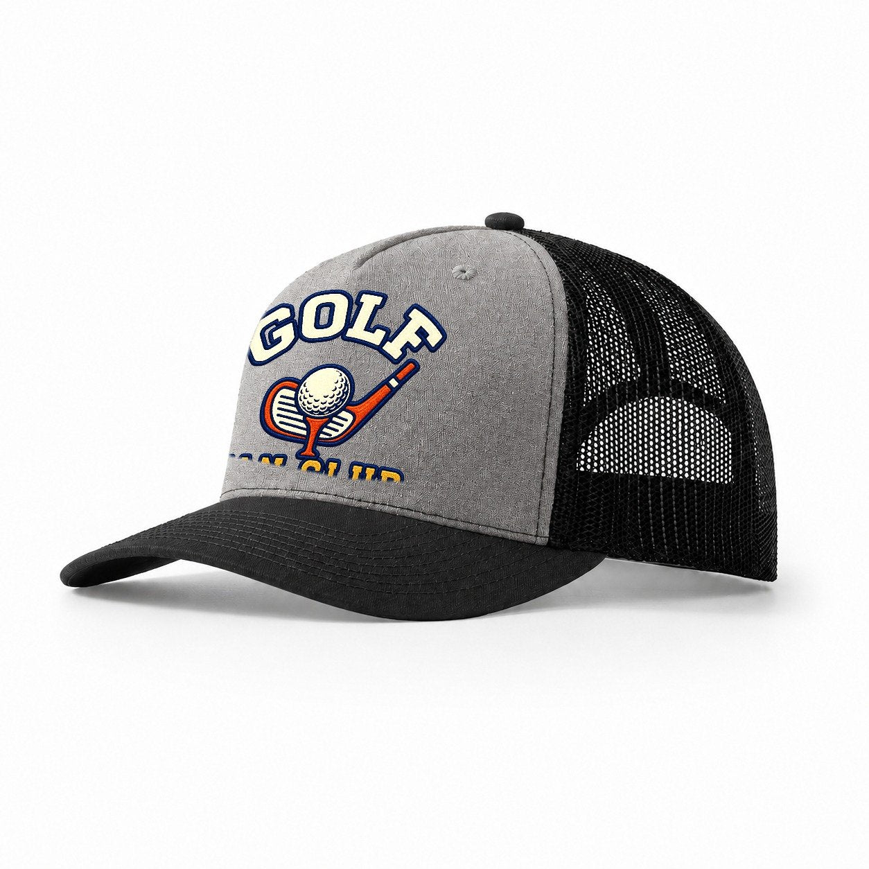 Golf Fan Club Trucker Hat – Grey Black