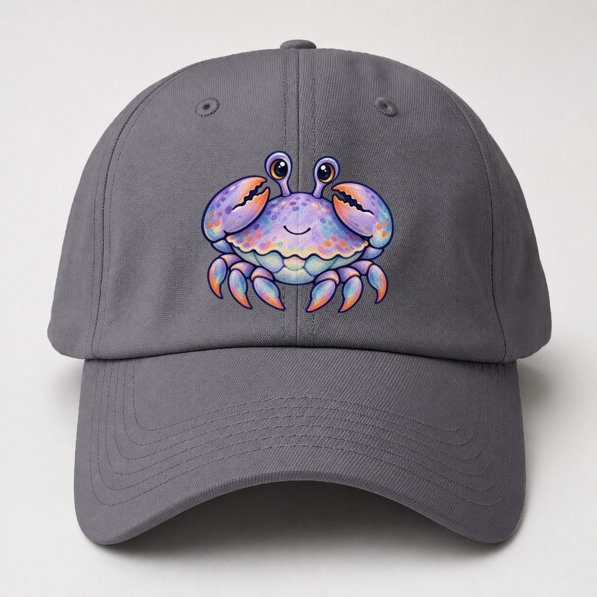 Crab Tucked Claw Hug Sea Sprite Baseball Cap – Grey