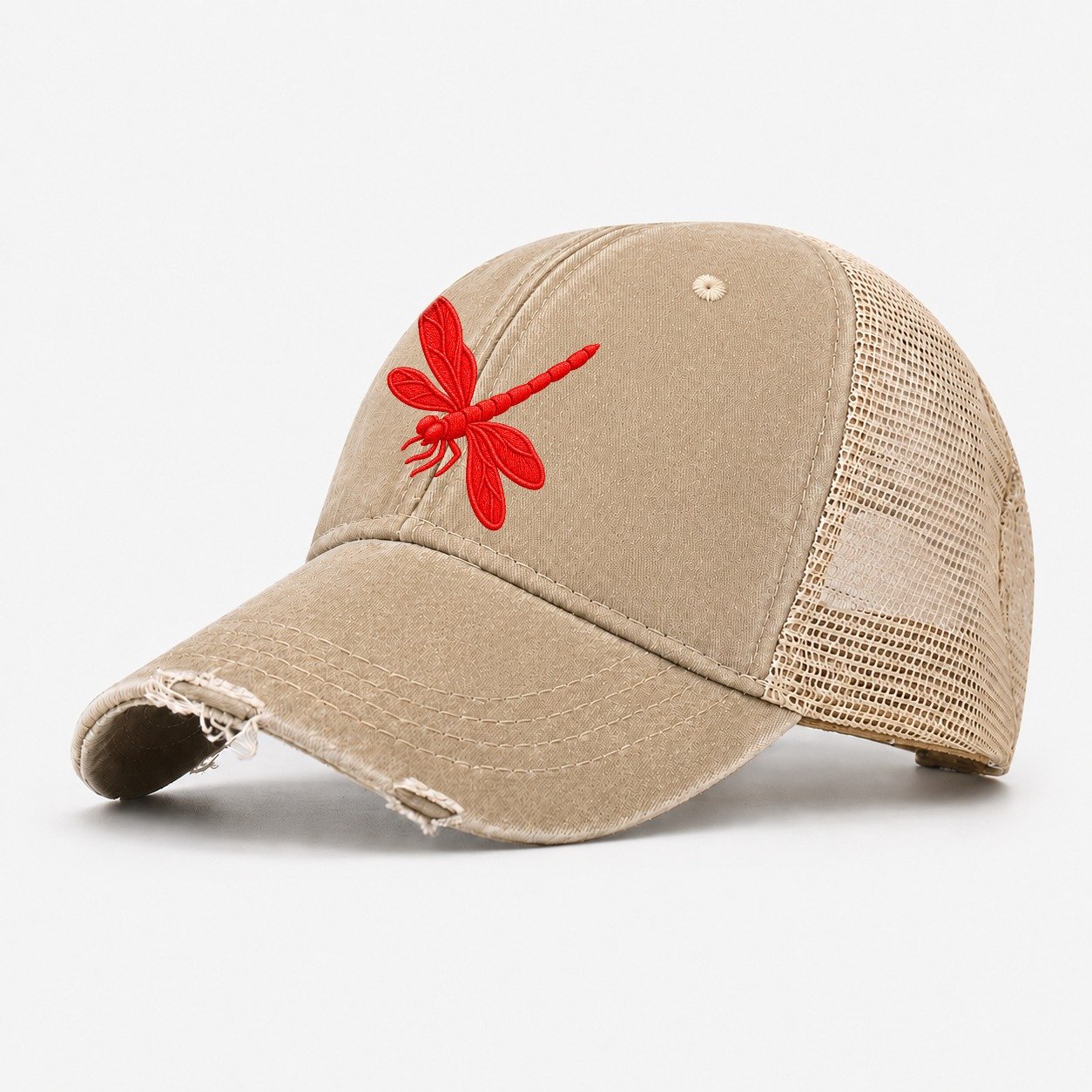 Dragonfly Banking Turn Micro Motion Mark Washed Trucker Hat – Khaki