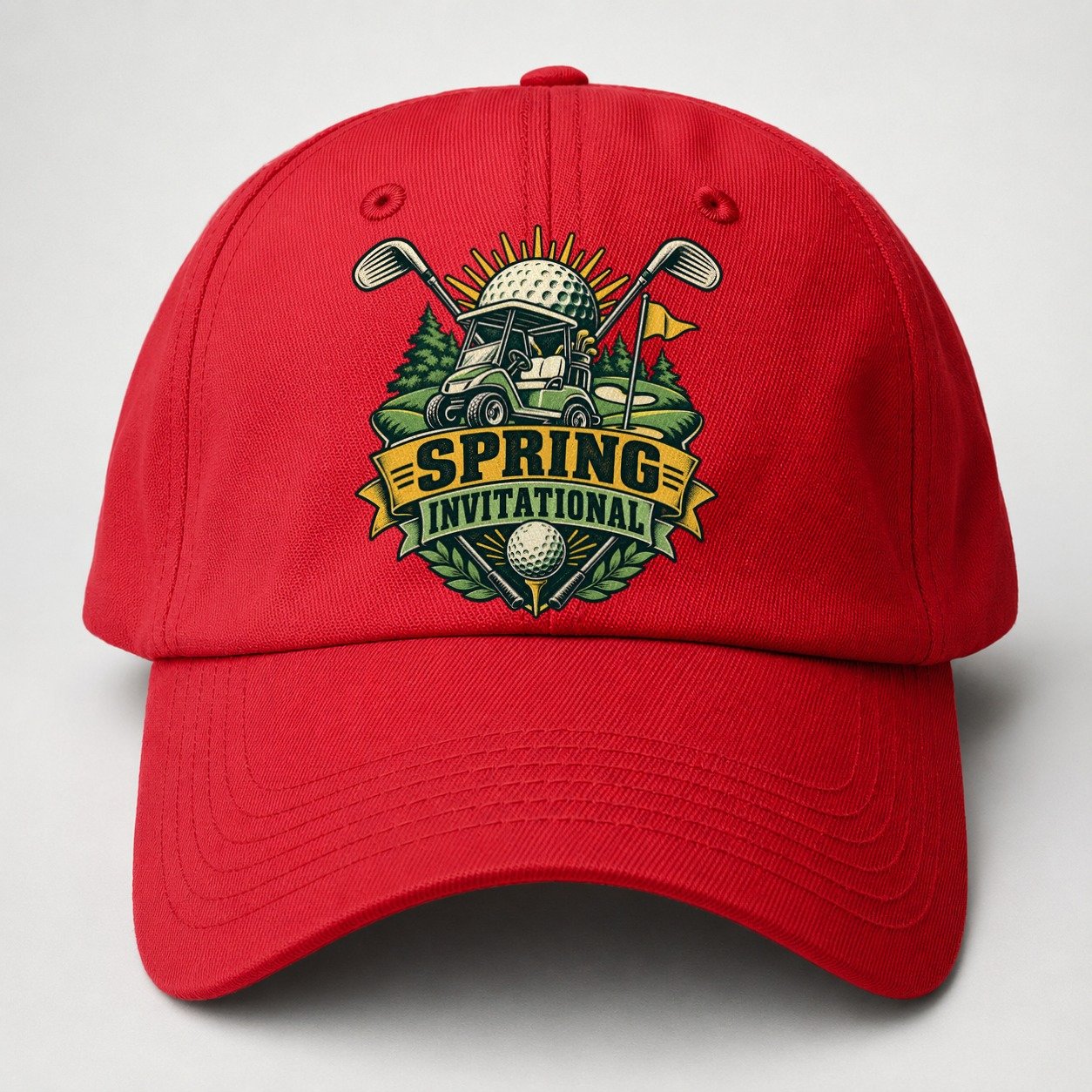 Spring Invitational Golf Life Baseball Cap – Red