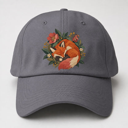 Sleeping Fox Star Nest Gentle Wild Baseball Cap – Grey