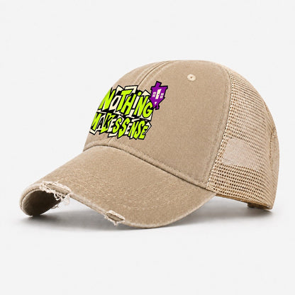 Nothing Makes Sense Crazy Styles Washed Trucker Hat – Khaki