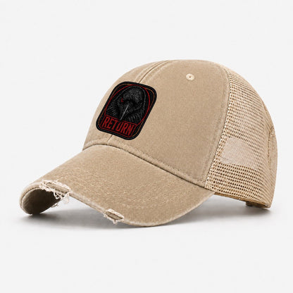 Raven Return Badge Washed Trucker Hat – Khaki
