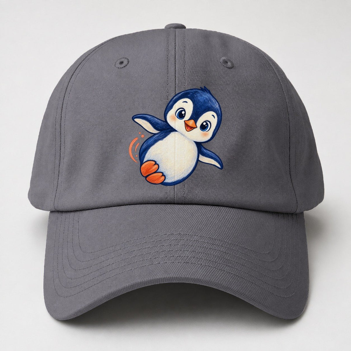 Penguin Side Slide Sea Sprite Baseball Cap – Grey