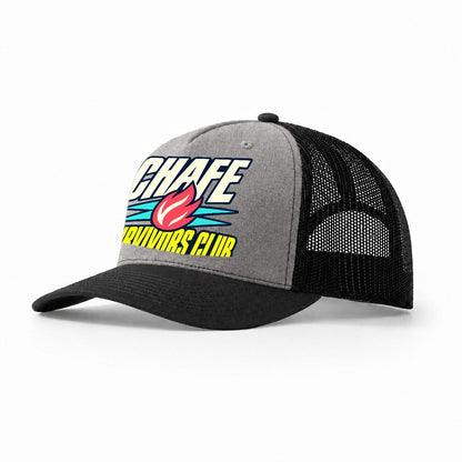 Chafe Survivors Club 90S Running Clubs Trucker Hat – Grey Black