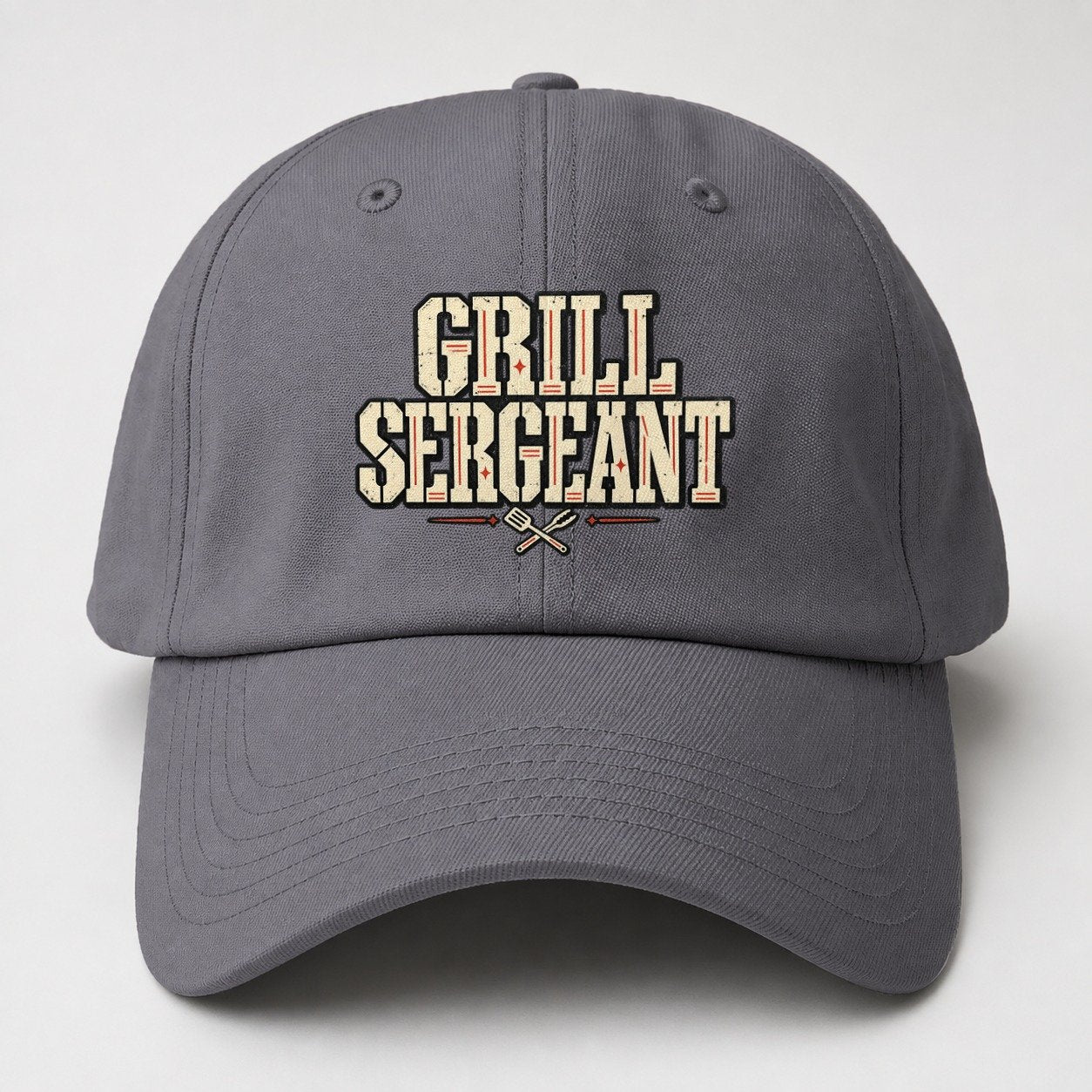 Grill Sergeant American Wit Baseball Cap – Grey