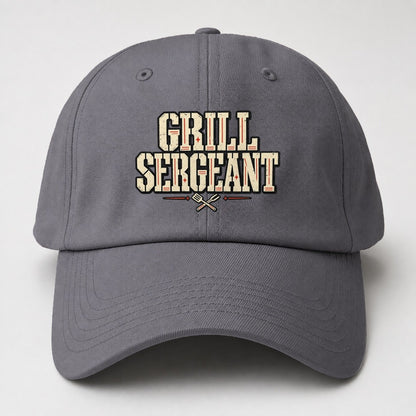 Grill Sergeant American Wit Baseball Cap – Grey