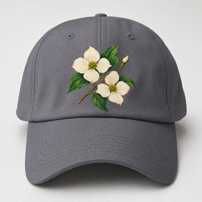 British Columbia Pacific Dogwood Bloom Canada Cultural Icons Baseball Cap – Grey
