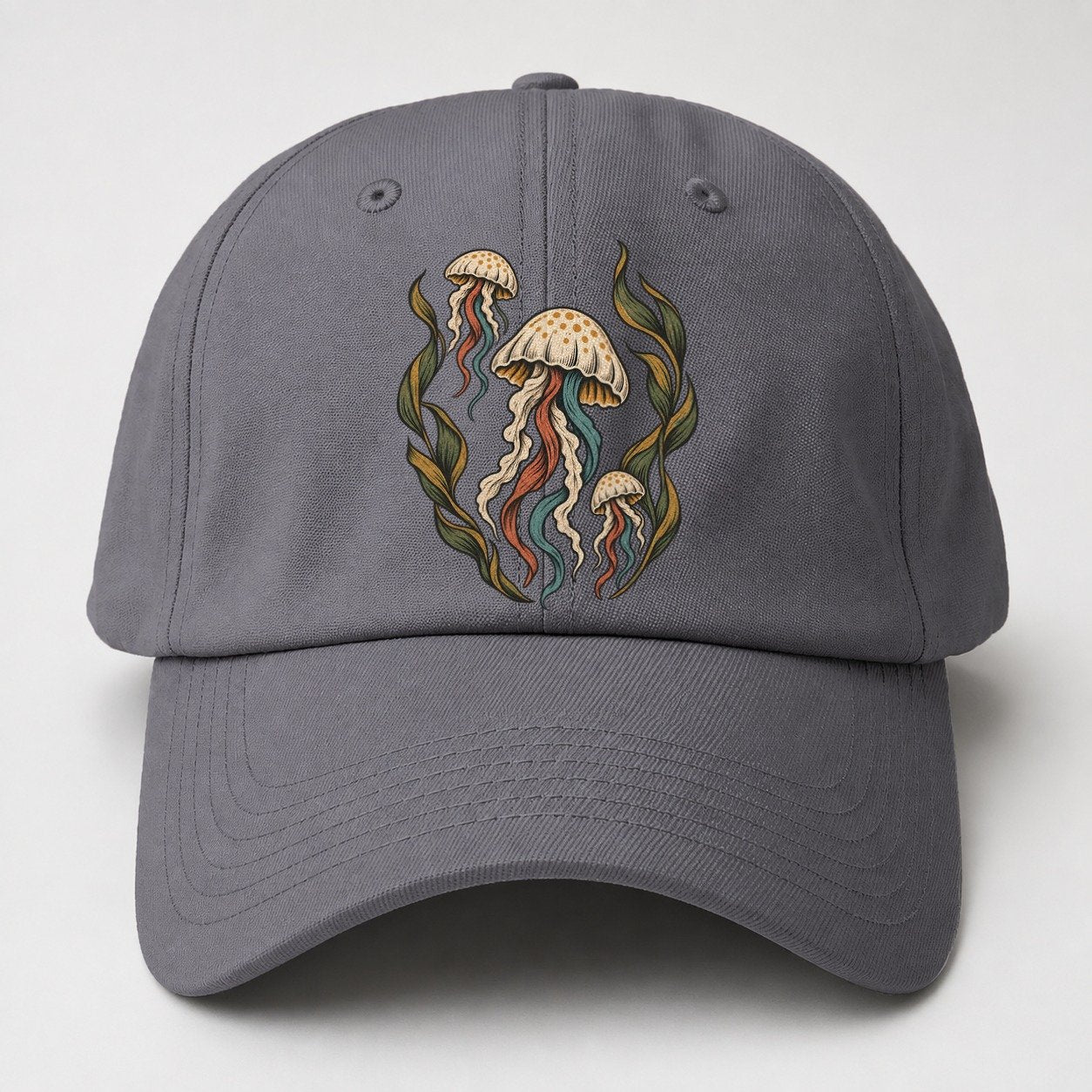 Jellyfish Kelp Lanterns Gentle Wild Baseball Cap – Grey
