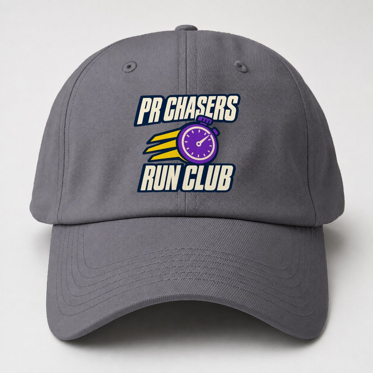 Pr Chasers Run Club 90S Running Clubs Baseball Cap – Grey