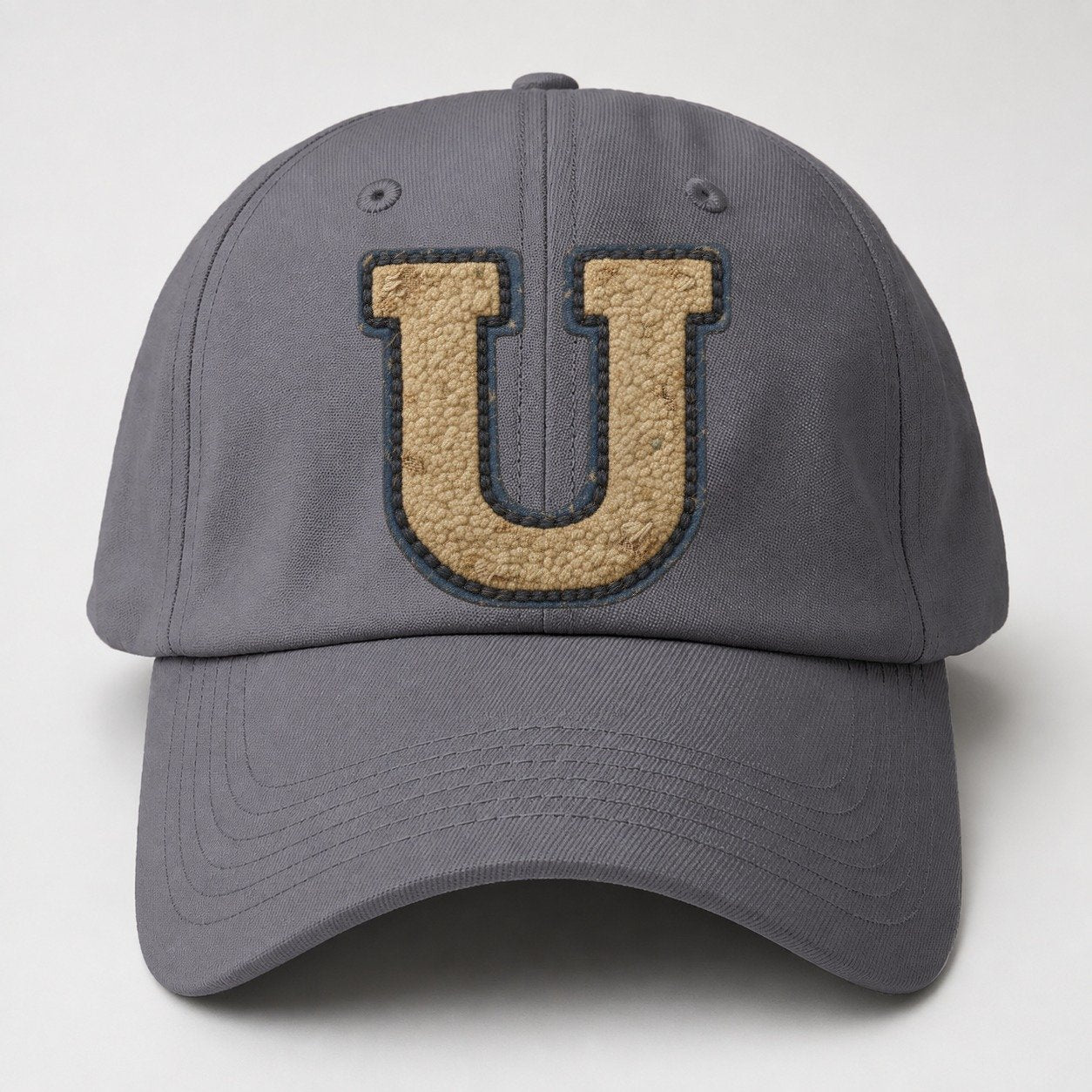 Varsity Chenille U Monogram Baseball Cap – Grey