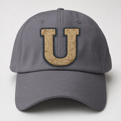 Varsity Chenille U Monogram Baseball Cap – Grey