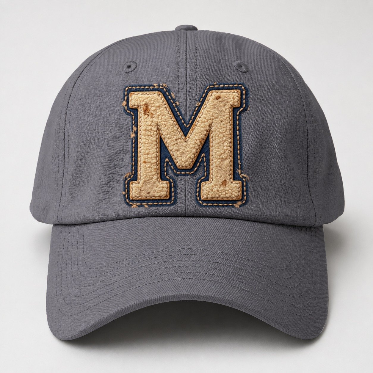 Varsity Chenille M Monogram Baseball Cap – Grey