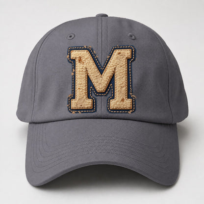 Varsity Chenille M Monogram Baseball Cap – Grey