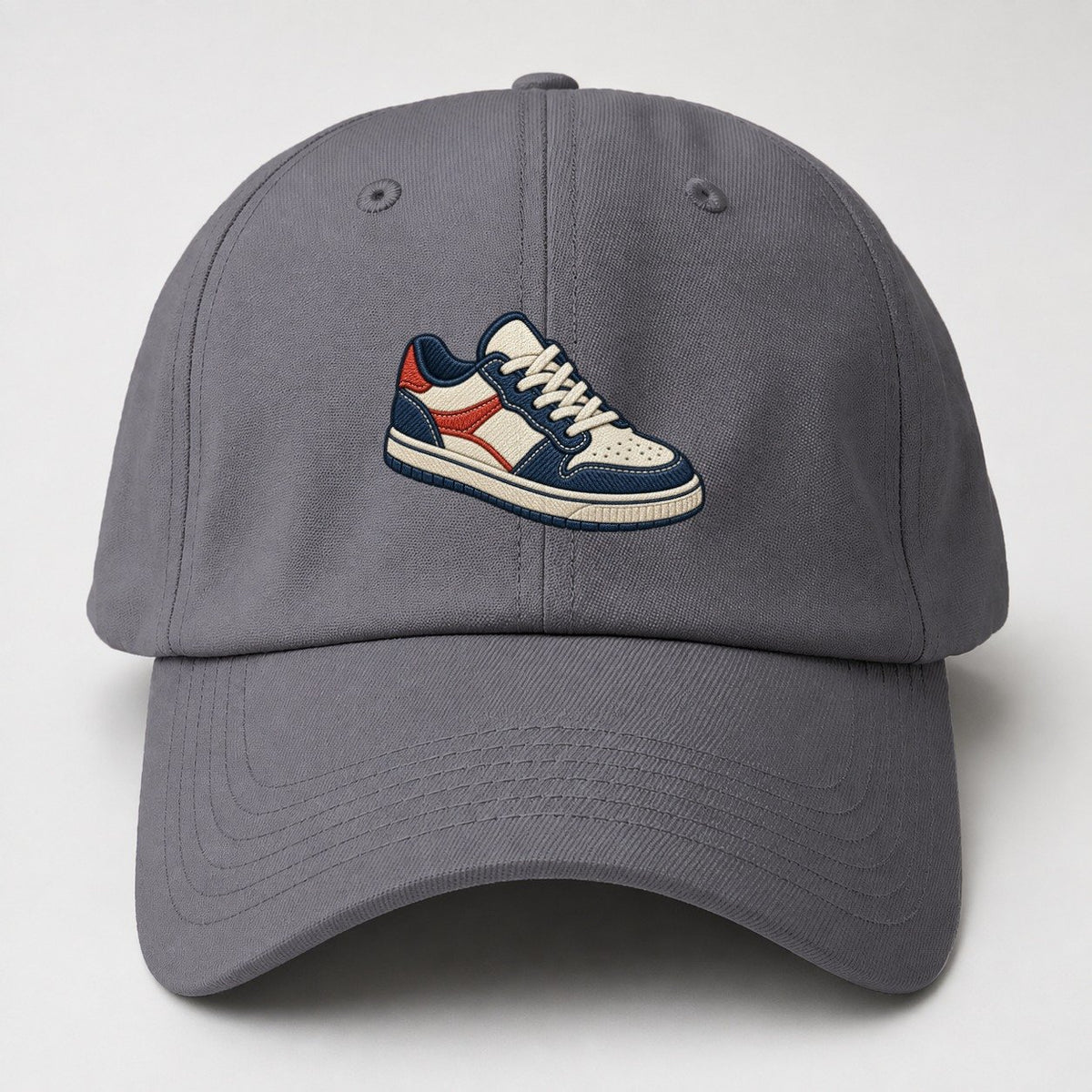 Low Top Court Sneaker Tiny Solo Marks Baseball Cap – Grey