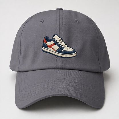Low Top Court Sneaker Tiny Solo Marks Baseball Cap – Grey