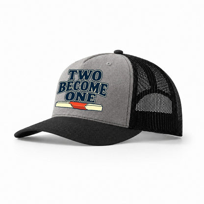 Two Become One Blacksmithing Trucker Hat – Grey Black