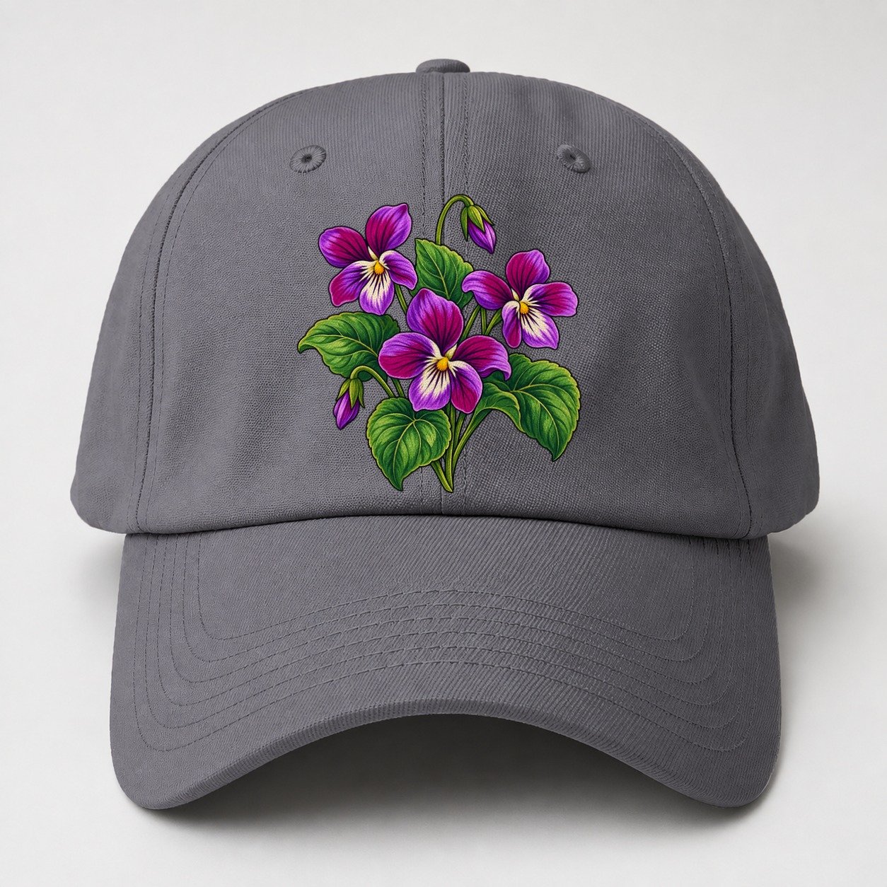 New Brunswick Purple Violet Canada Cultural Icons Baseball Cap – Grey