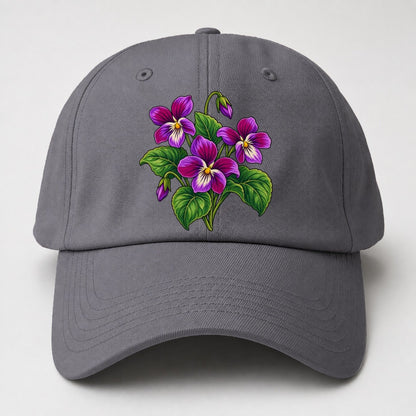 New Brunswick Purple Violet Canada Cultural Icons Baseball Cap – Grey