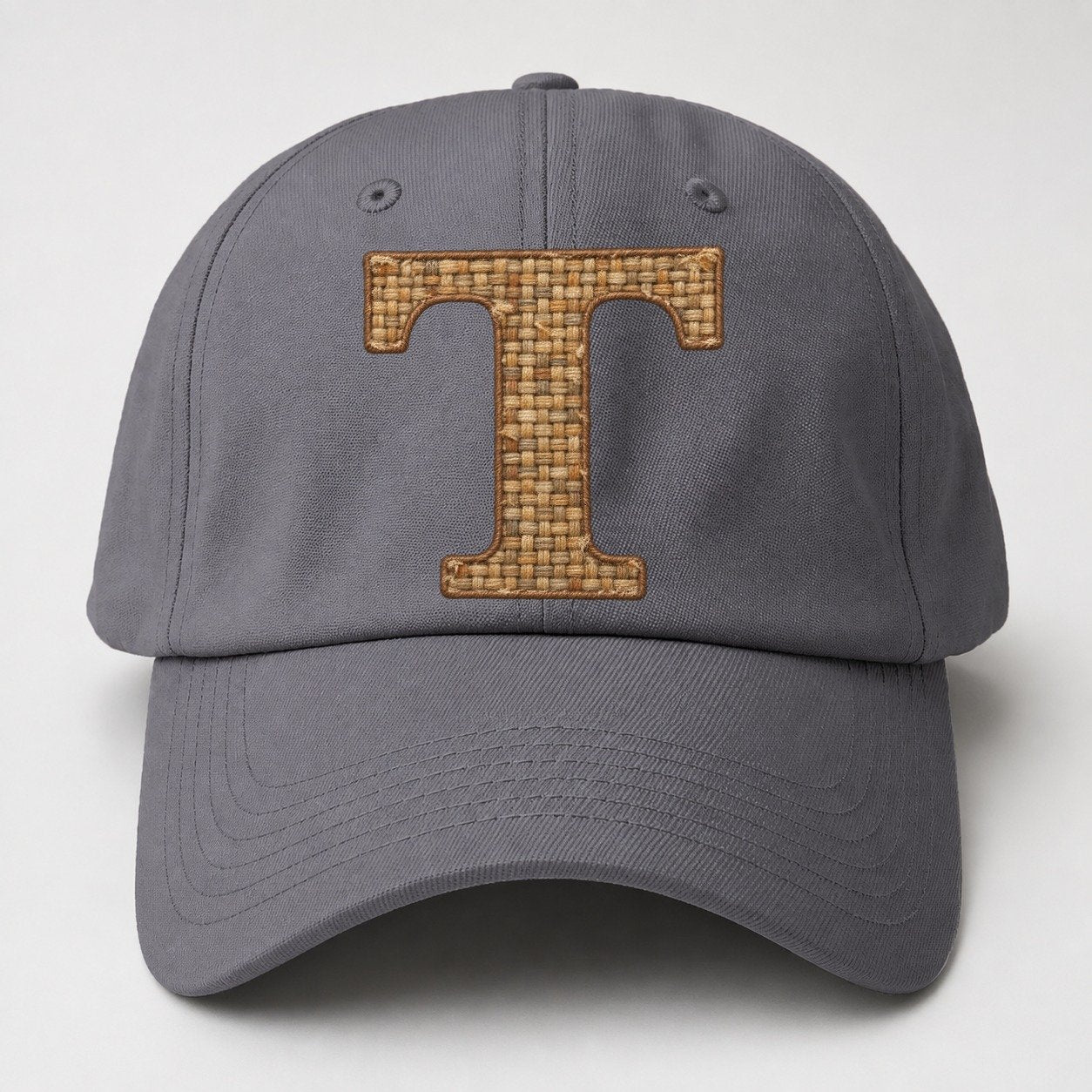 Woven Tweed T Monogram Baseball Cap – Grey