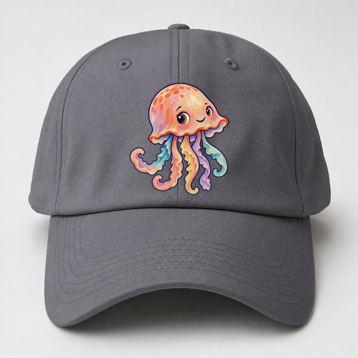 Jellyfish Bell Tilt Sea Sprite Baseball Cap – Grey