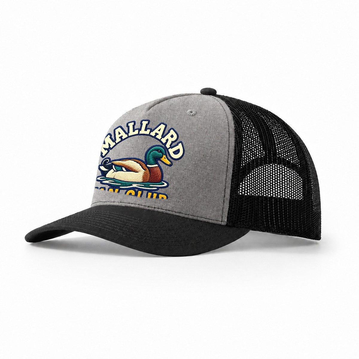 Mallard Fan Club Trucker Hat – Grey Black