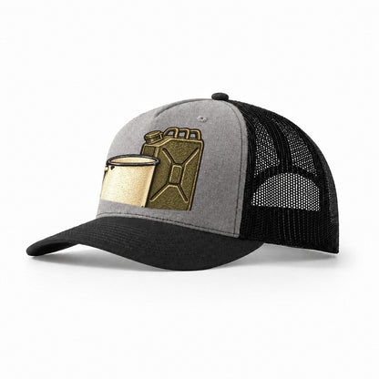 Enamel Camp Mug And Fuel Can Off Roading And Overlanding Trucker Hat – Grey Black