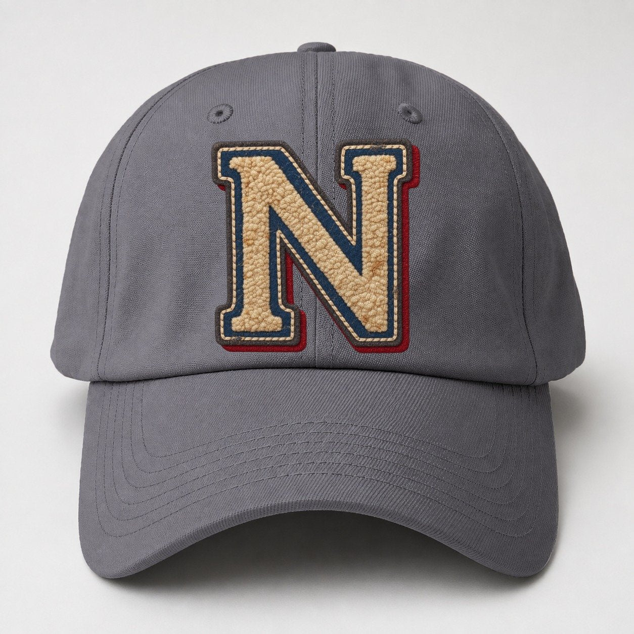 Varsity Chenille N Monogram Baseball Cap – Grey