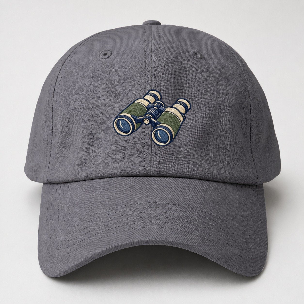 Field Binoculars Tiny Solo Marks Baseball Cap – Grey