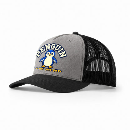 Penguin Fan Club Trucker Hat – Grey Black
