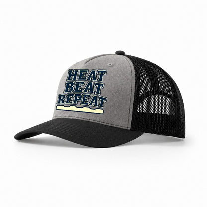 Heat Beat Repeat Blacksmithing Trucker Hat – Grey Black