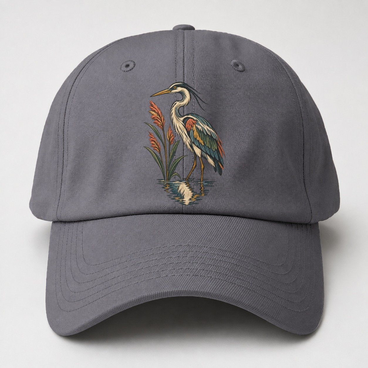 Heron Reed Mirror Gentle Wild Baseball Cap – Grey
