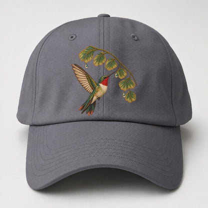 Fern Rain Hummingbird Gentle Wild Baseball Cap – Grey