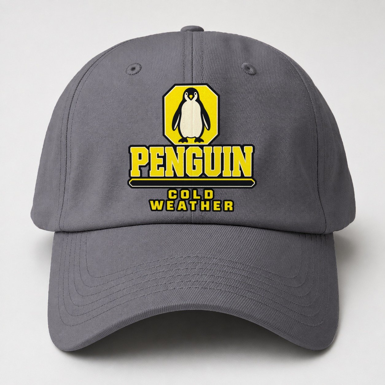 Penguin Cold Weather Heavy Duty Baseball Cap – Grey