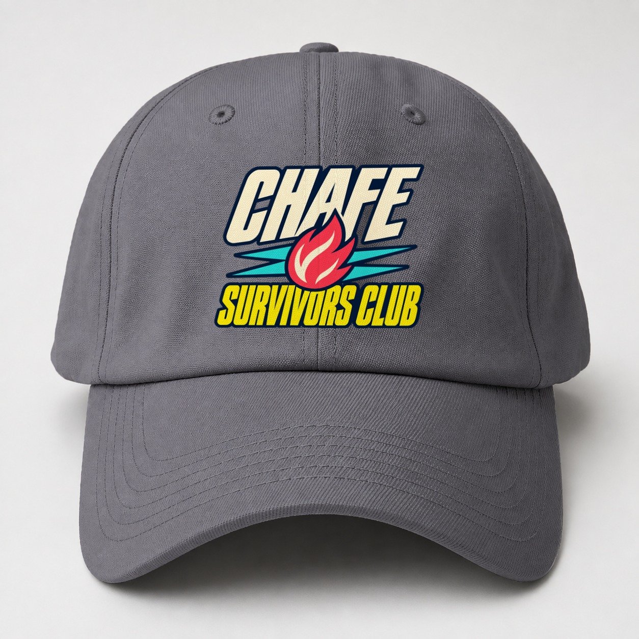 Chafe Survivors Club 90S Running Clubs Baseball Cap – Grey